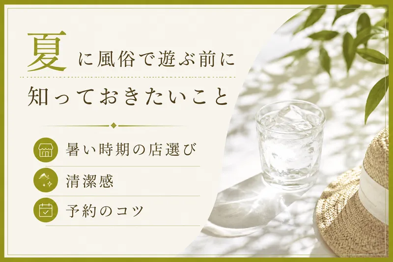 夏に風俗で遊ぶ前に知っておきたいこと｜暑い時期の店選び・清潔感・予約のコツ